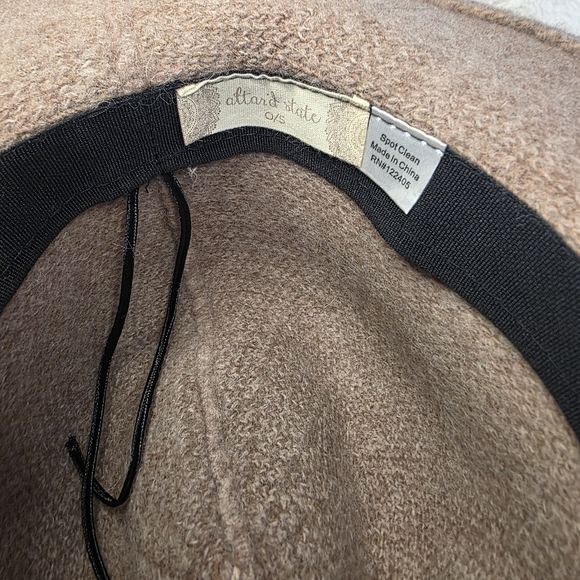 ALTAR'D STATE Tan Wool Hat with Beaded Band (One Size) - Picture 7 of 10